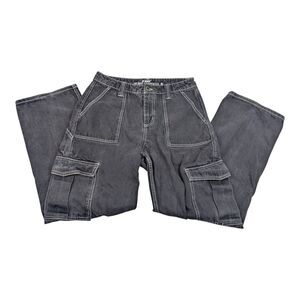 Hot Topic High Rise Carpenter Baggy Black Denim Jean